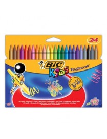 Lápis de Cera Bic Kids Plastidecor 24 cores