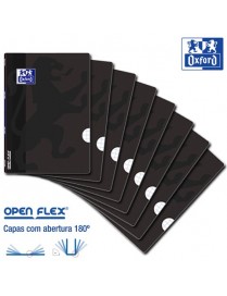 Caderno Agrafado A4 Oxford Openflex Quadriculado 90gr 48Fls Preto