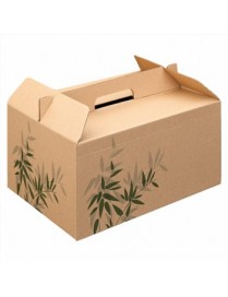 Caixa Asa Menu Lunch Box Kraft 28x20x15cm 100un