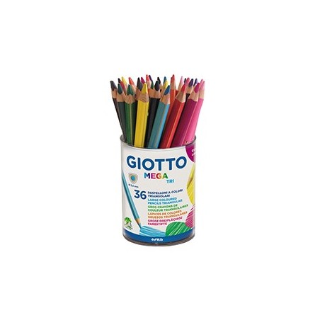 Lapis Cor 18cm Giotto Mega Tri Copo 36un