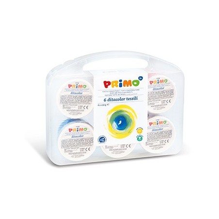 Guache Pintura Dedos Textil Primo 100ml Pack 6 Cores