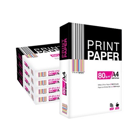 Papel 080gr Fotocopia A4  PrintSpot 5x500 Folhas