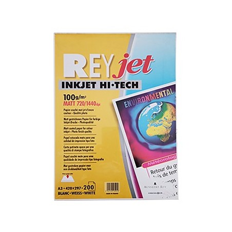 Papel 100gr A3 Rey Jet Hi-Tech Matt -200Fls