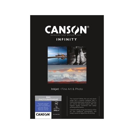 Papel Canson Infinity Rag Photograph A4 100% 310gr 25Fls