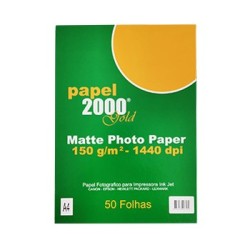 Papel 150g InkJet 2000 A4 Foto Matte - 50 Folhas