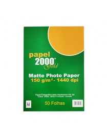 Papel 150g InkJet 2000 A4 Foto Matte - 50 Folhas