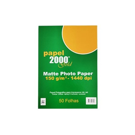 Papel 150g InkJet 2000 A4 Foto Matte - 50 Folhas