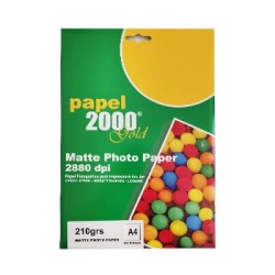 Papel 210gr Fotografico Matte  A4 p/ InkJet 20fls