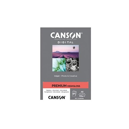 Papel 255gr Foto Canson Premium Highgloss 10x15cm 50 Folhas