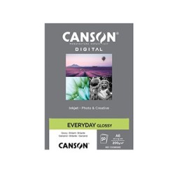 Papel fotográfico Canson Everyday Glossy 200g 10,2x12,5cm 50 hojas