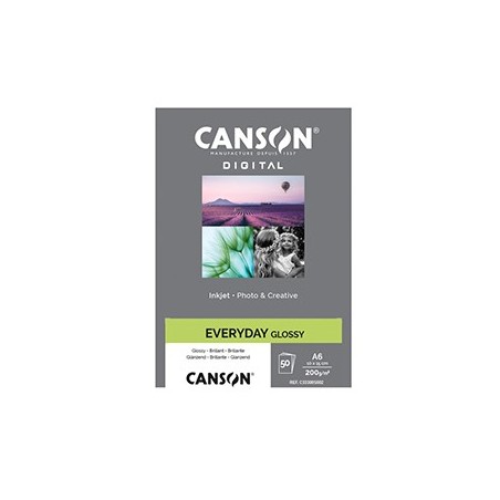 Papel 200gr Foto Canson Everyday Glossy 10,2x12,5cm 50 Folha