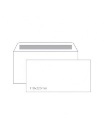 Envelopes 110x220mm DL s/janela Branco 090g Autodex 500un