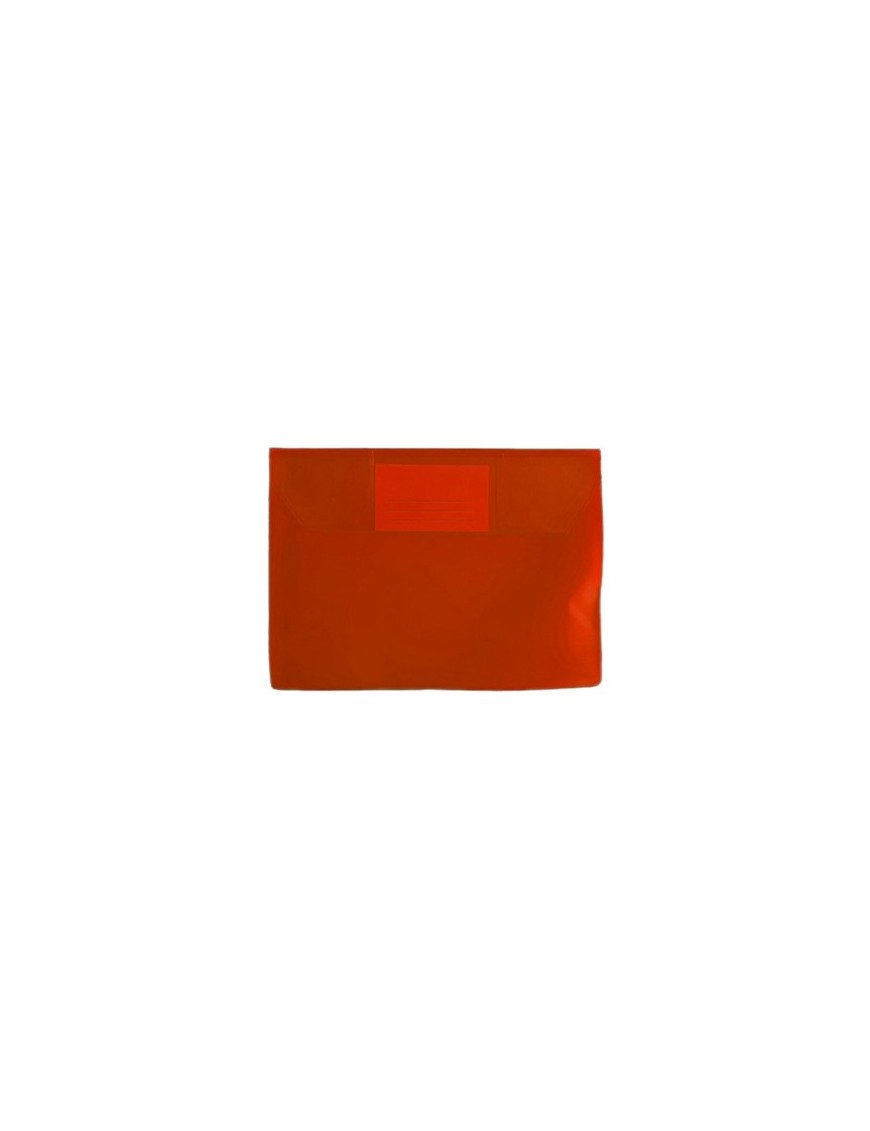 Envelope A5 Pvc Translucido com Visor - Vermelho Pk10