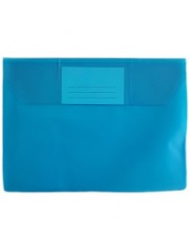 Envelope A5 Pvc Translucido com Visor - Azul Pk10
