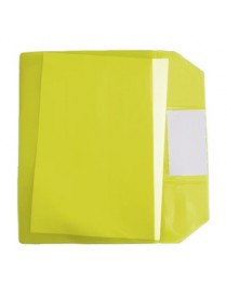 Envelope A5 Pvc Translucido com Visor - Amarelo Pk10