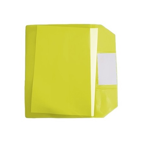 Envelope A5 Pvc Translucido com Visor - Amarelo Pk10