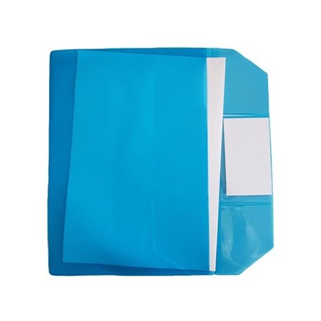 Envelope A5 Pvc Translucido com Visor - Azul Pk10