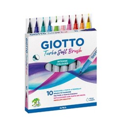 Giotto Turbo Soft Brush Rotulador Fieltro Acuarela 10 Colores
