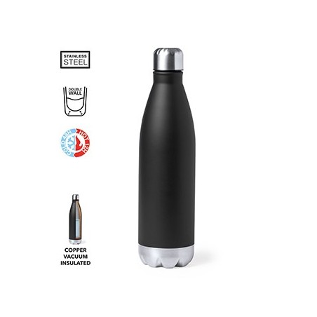 Térmica 750ml Preta Garrafa Reutilizável Aço | Entrega Rápida 24h