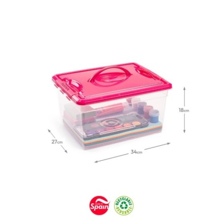 Caja de plástico 34x27x18cm 12L