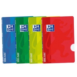 Caderno Agrafado Oxford Openflex A4 Quadric 90gr 48Fls 2Uni, Cores Sortidas