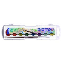 Set de acuarela 8 colores brillantes + Cepillar Giotto