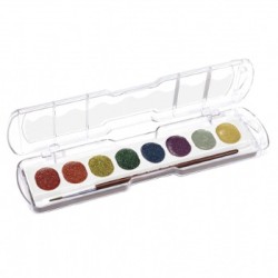 Set de acuarela 8 colores brillantes + Cepillar Giotto