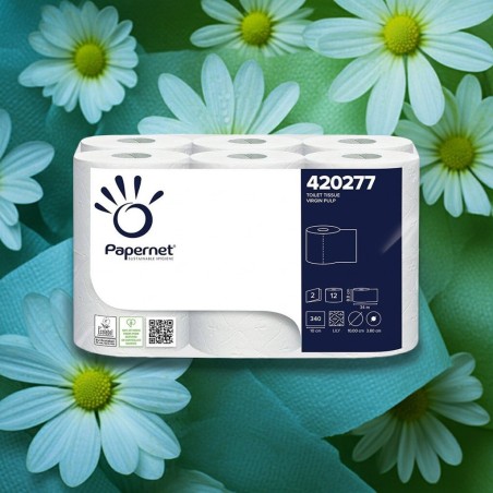 Papel Higiénico PAPERNET Doméstico 2 Folhas 34m Pack 12 Rolos | Entrega 24-48h