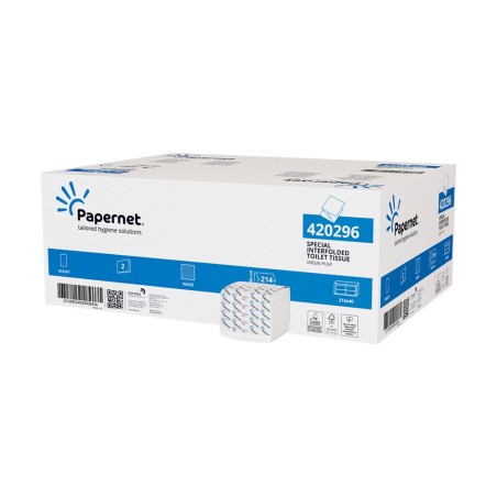 Papel Higiénico Papernet Folha a Folha 21x9.8cm 221un Pack 40 (8560un) | Entrega 24-48h